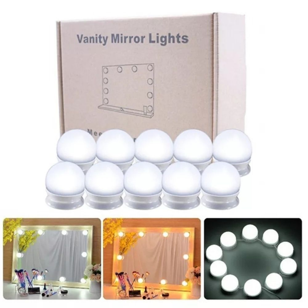 Kit Luz Camarim Studio Com 10 Lampadas Led Maquiagem