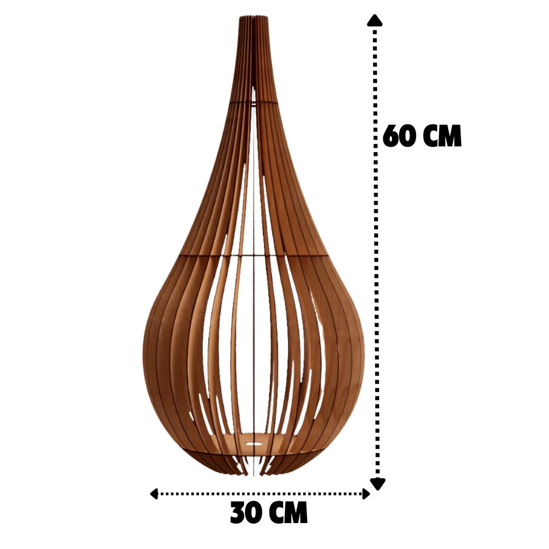 Abajur Grande de Chão CAPADÓCIA MDF Luminária
