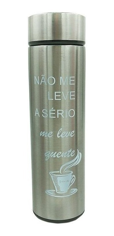 Garrafa Termometro Termica Inox Display Led A Vacuo