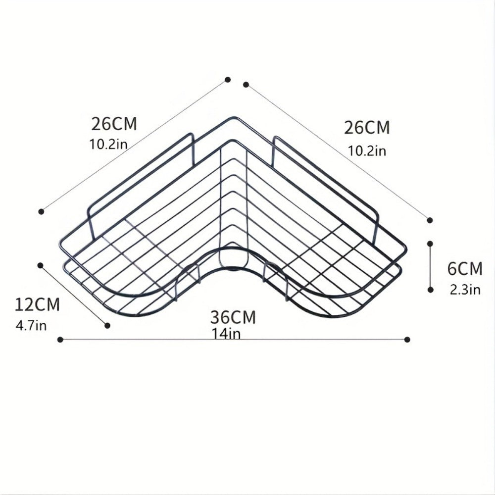 Dimensoes do organizador de canto para banheiro Shower Caddy