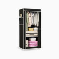 Guarda Roupa Closet Dobrável Organizador Capa Tecido Preto