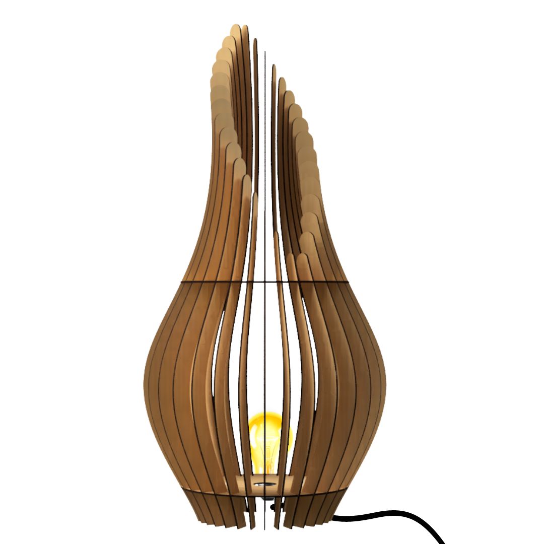 Abajur Grande de Chão ANDROMEDA MDF Luminária