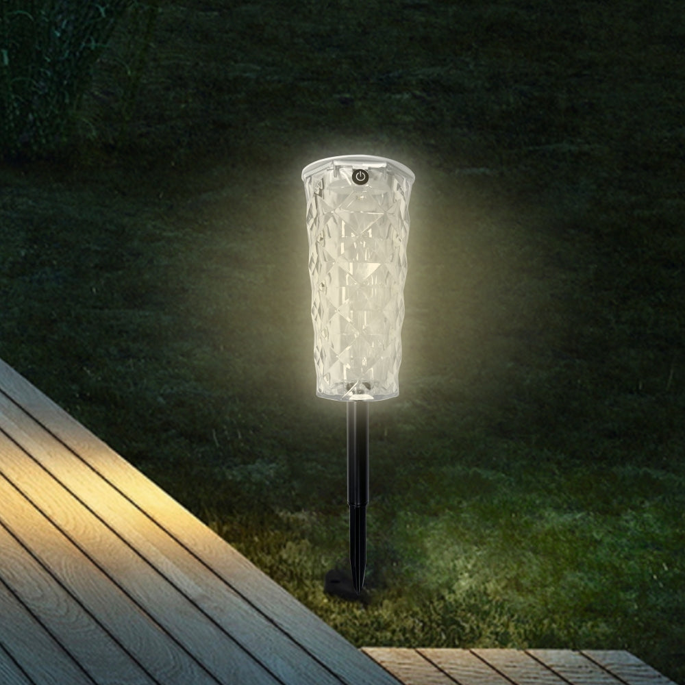 Luminária Solar de Jardim (formato rosa)