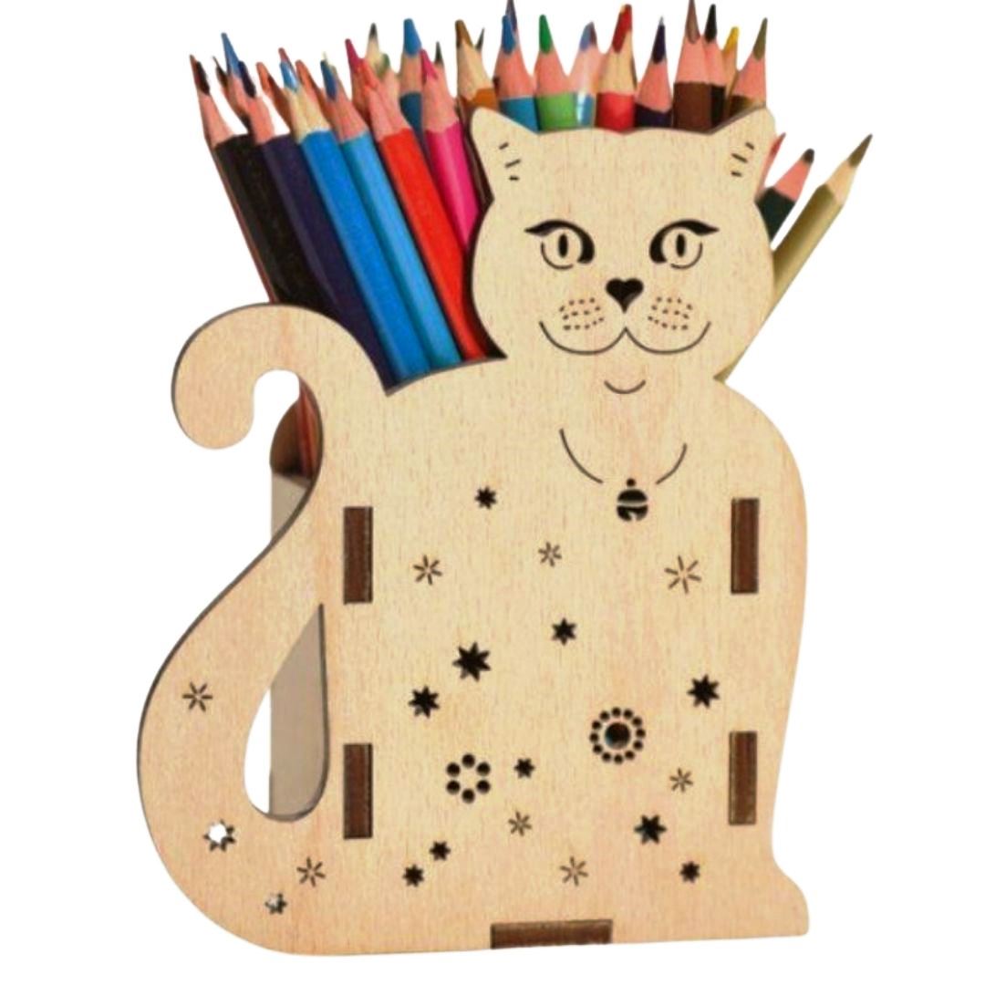 Organizador de Lapis e/ou Canetas - Gato