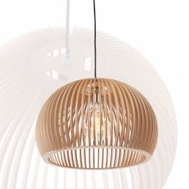 3 Cupula Luminária Teto tipo Pendente em MDF UNIVERSO - Cor Preta