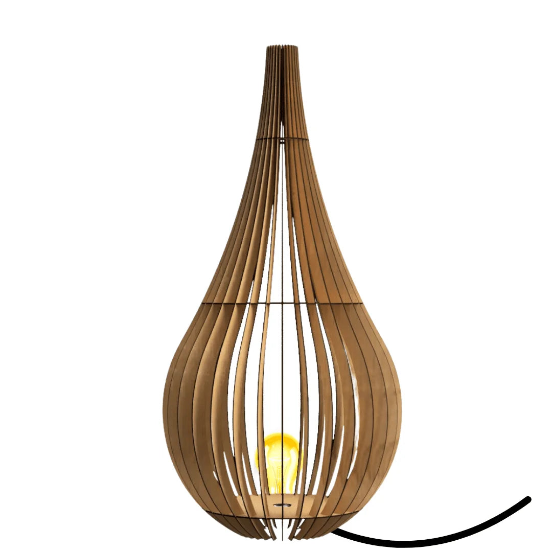 Abajur Grande de Chão CAPADÓCIA MDF Luminária