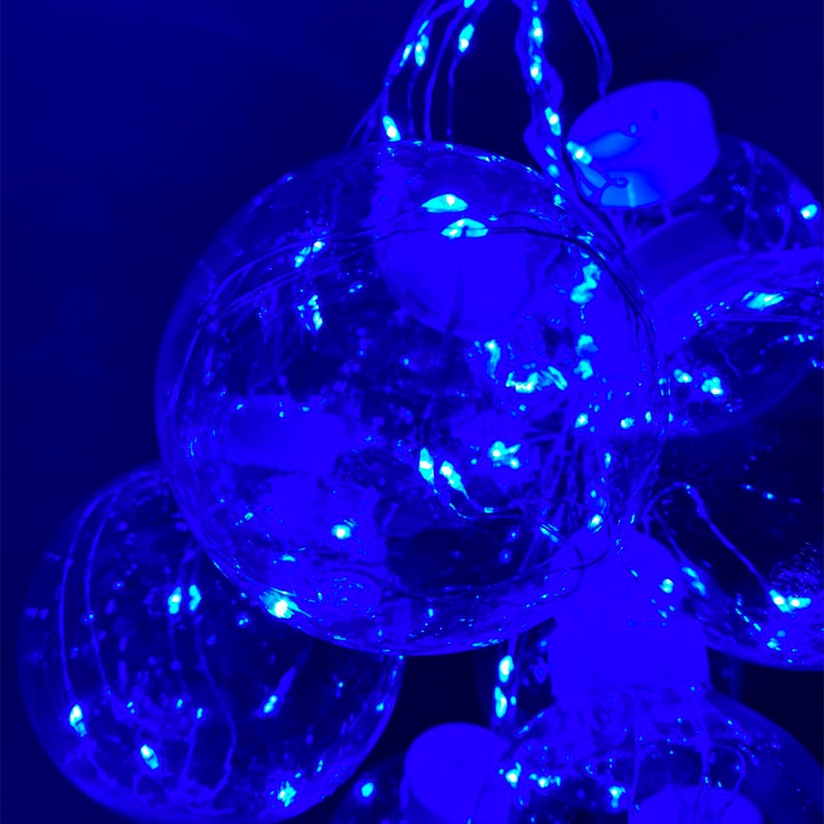 Cortina Led Com 10 Lampadas Bolas Incandescentes Fio De Fada