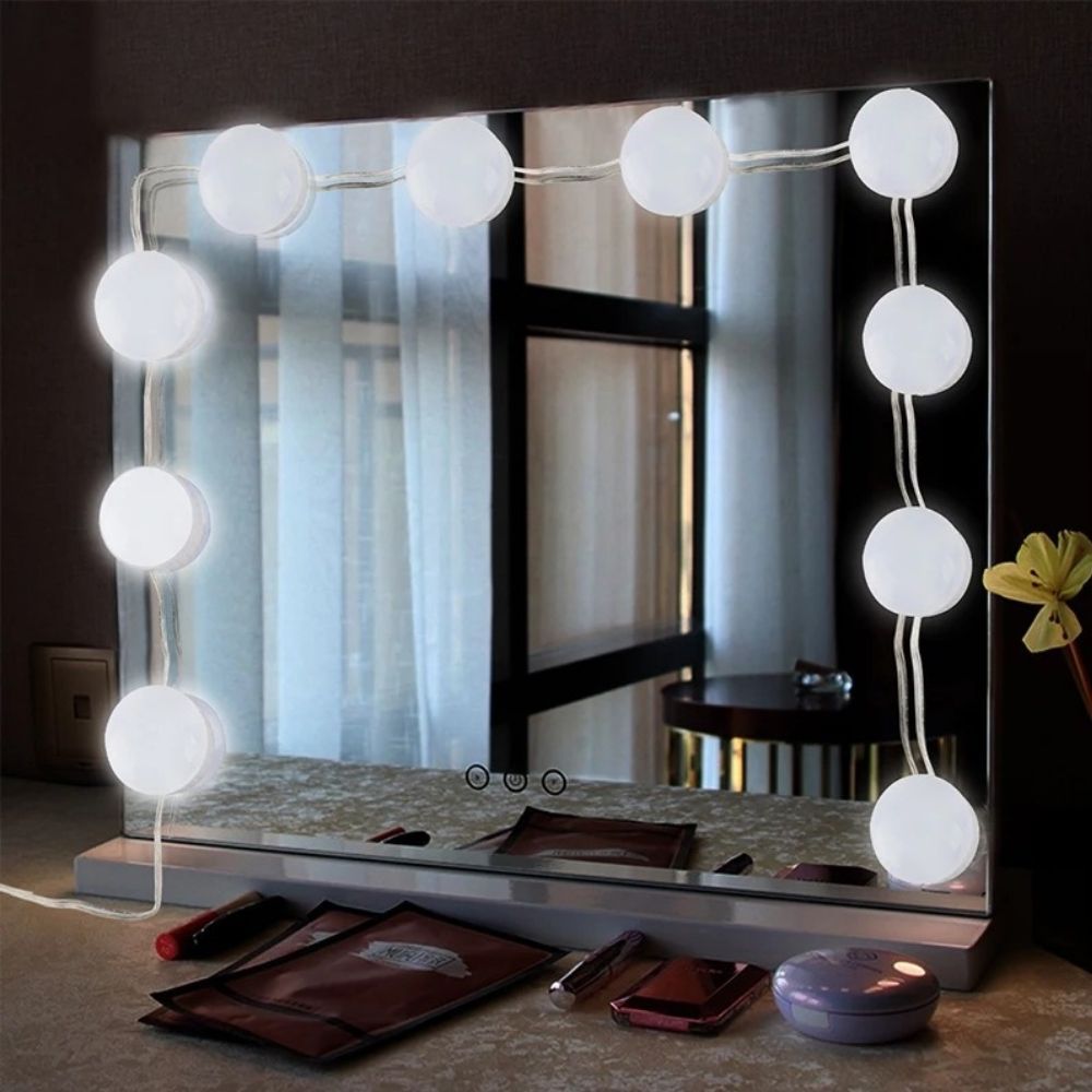 Kit Luz Camarim Studio Com 10 Lampadas Led Maquiagem