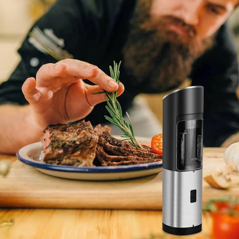 Moedor de Sal e Pimenta Elétrico com Luz LED