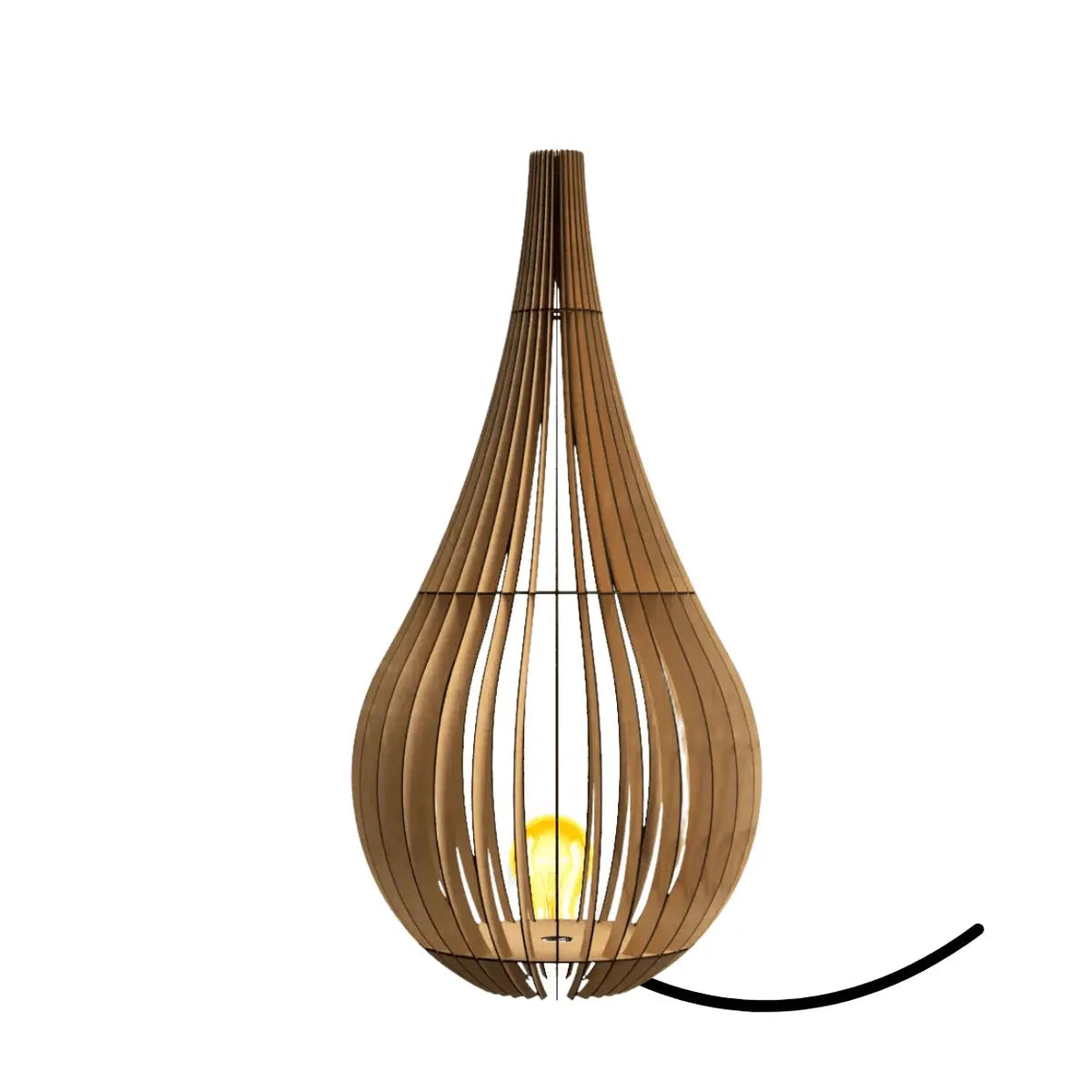 Abajur Grande de Chão CAPADÓCIA MDF Luminária